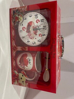 NOB Everbright Happiness Forever Love You Gift Set Clock, Mug & Spoon Birthday